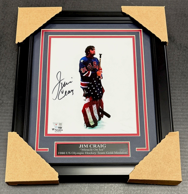Jim Craig 1980 Olympics Miracle On Ice Autographed 8x10 Framed Photo Fanatics Authentic