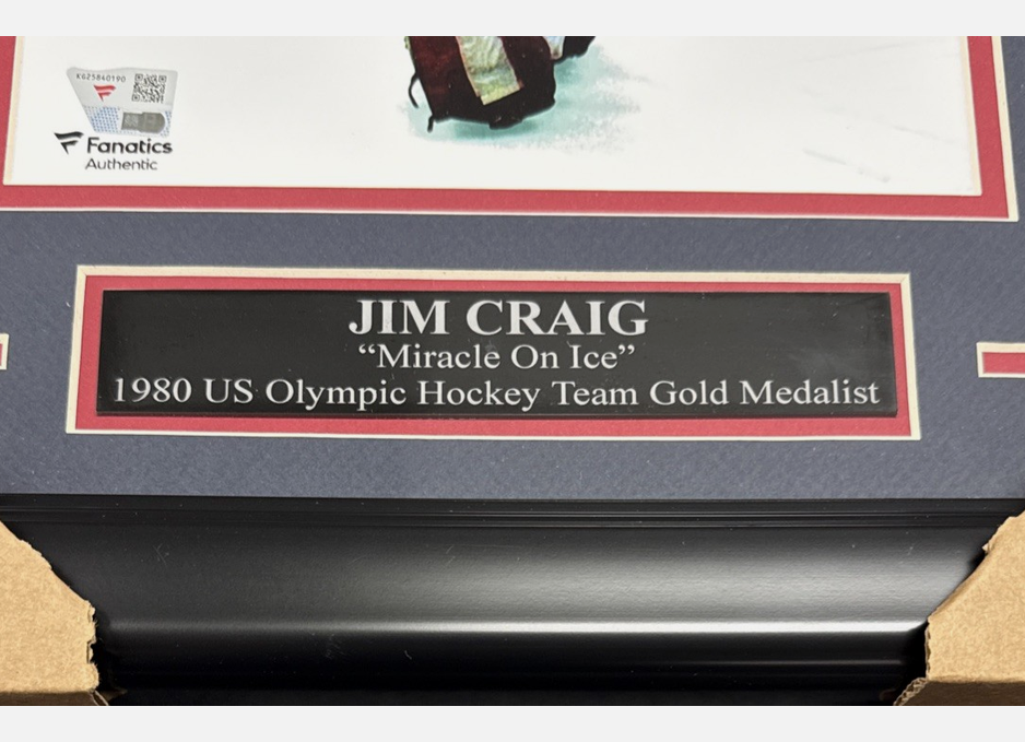 Jim Craig 1980 Olympics Miracle On Ice Autographed 8x10 Framed Photo Fanatics Authentic