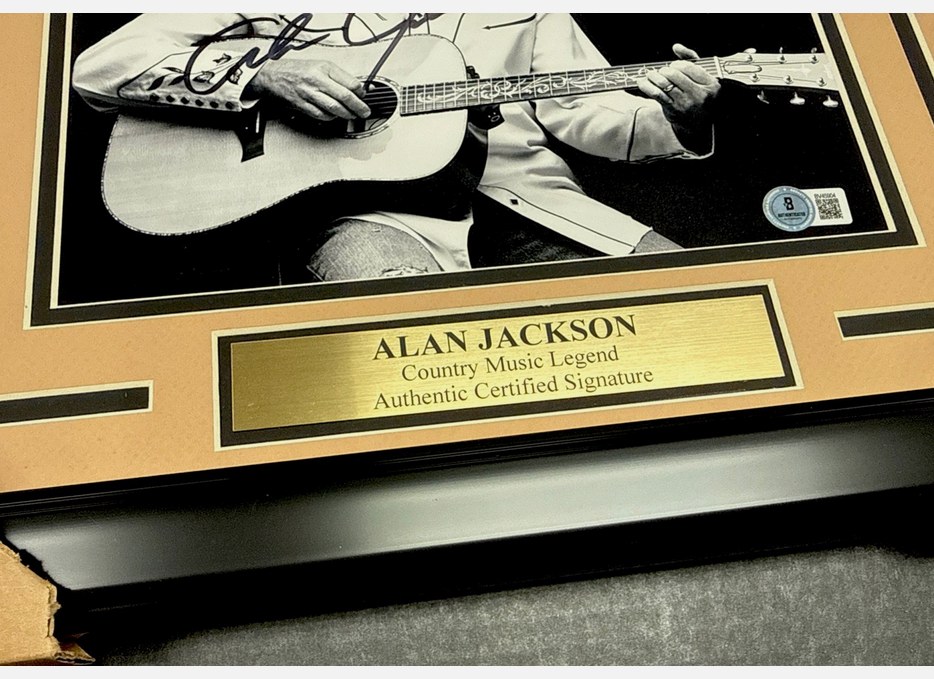 Alan Jackson Country Music Autographed Signed 8x10 Photo Framed Bas Beckett Hologram