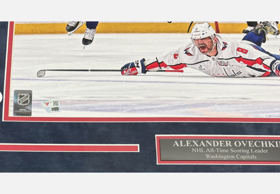 Alexander Ovechkin Fanatics Authentic Record 895 Goal Framed Autographed 16x20 Photo
