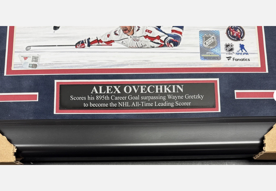 Alexander Ovechkin Fanatics Authentic Record 895 Goal Framed Autographed 8x10 Photo