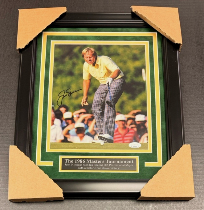 Jack Nicklaus Autographed 8x10 Photo Framed 1986 Masters