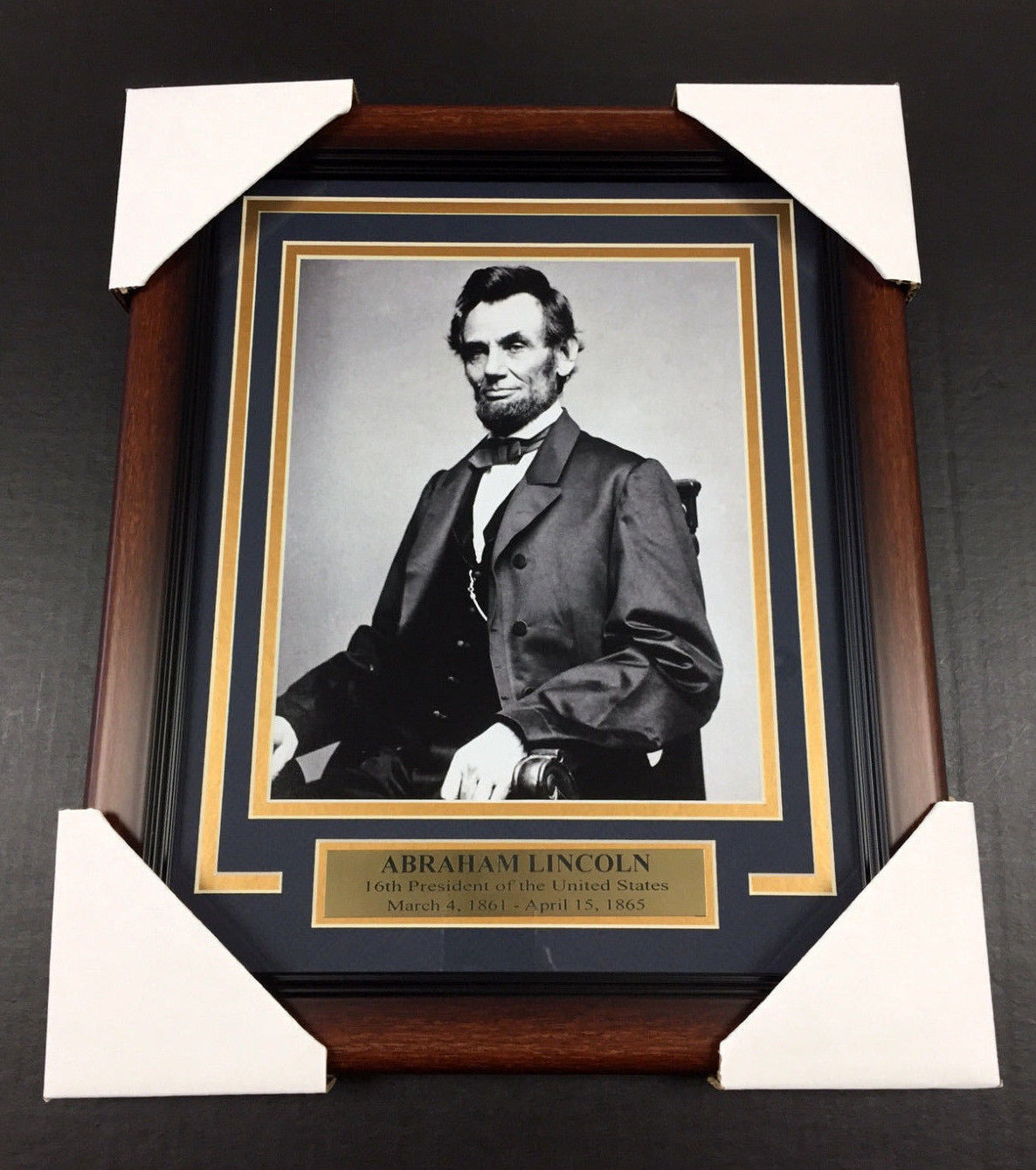 Abraham Lincoln Portrait 16th United States President Framed 8x10 Photo #1