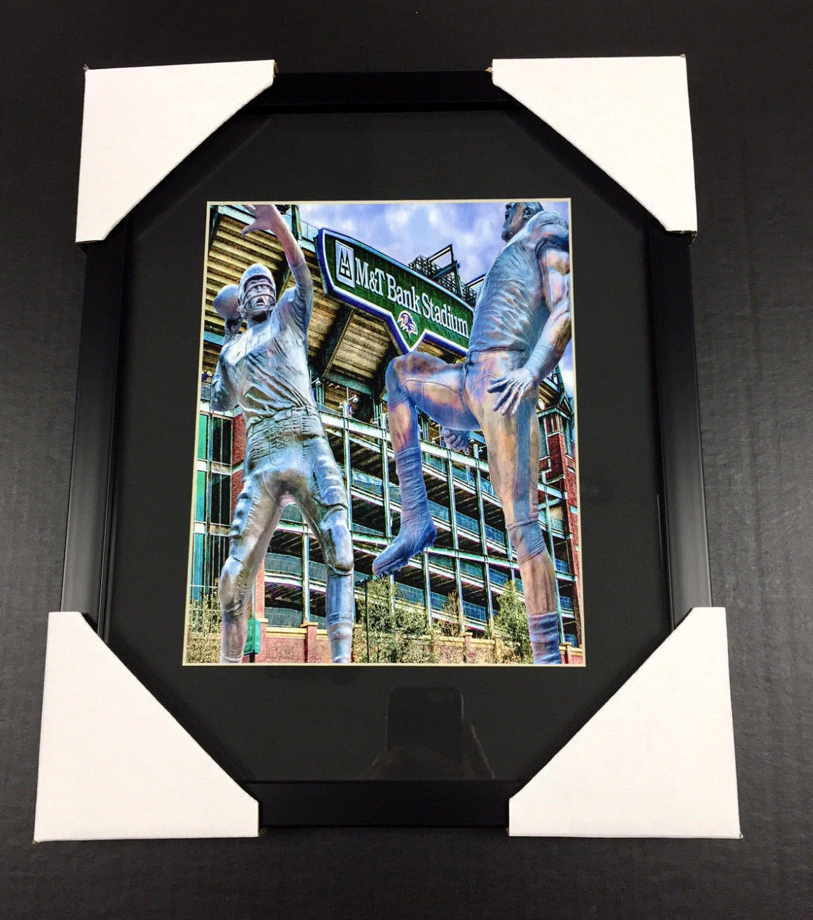 Baltimore Ravens M&T Bank Stadium Johnny Unitas Ray Lewis 8x10 Framed Photo