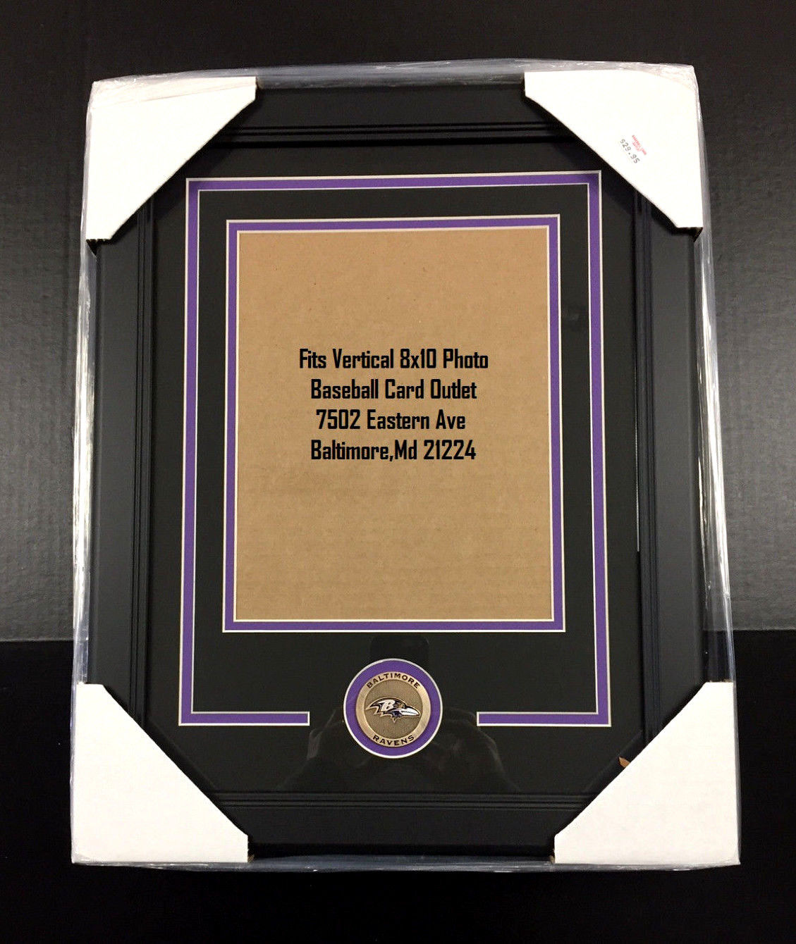 Baltimore Ravens Medallion Frame Kit 8x10 Photo Double Mat Vertical