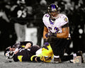 Baltimore Ravens Ray Lewis Ben Roethlisberger Sack 8x10 Photo