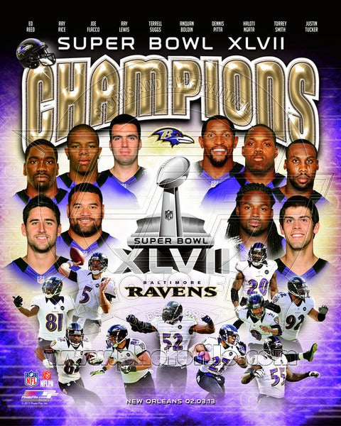 Baltimore Ravens Super Bowl XLVII Champions 8x10 Photo