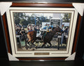 American Pharoah Victor Espinoza 2015 Belmont Stakes Framed 16x20 Photo