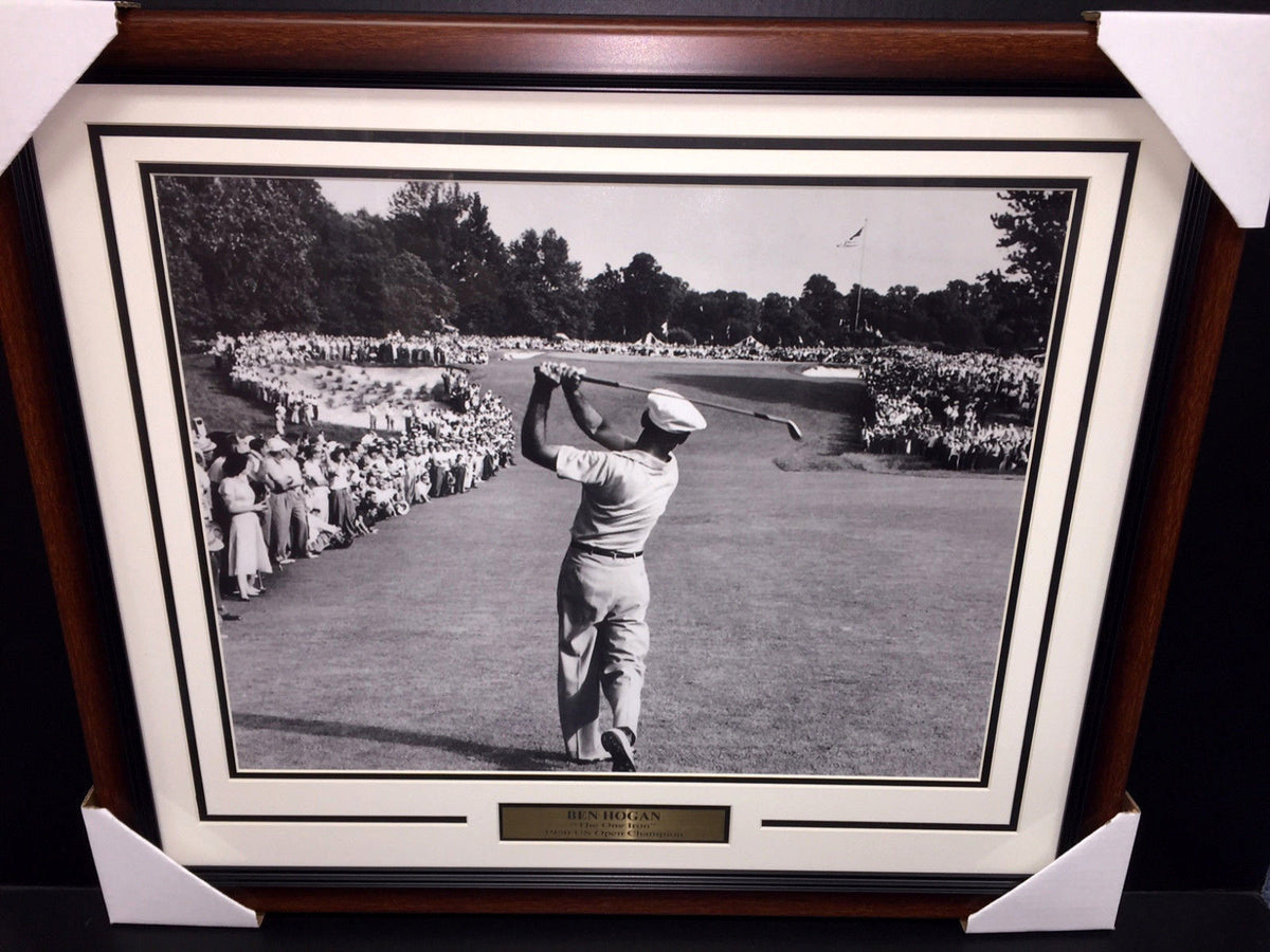 Ben Hogan Famous 1 Iron Shot 1950 US Open Champion 16x20 Photo Framed