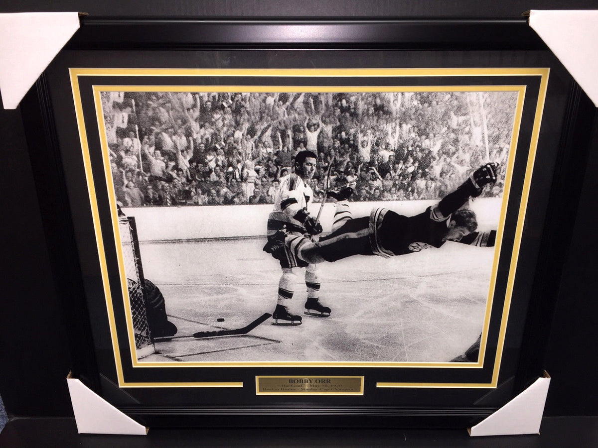 Bobby Orr the Goal 16x20 Framed Photo Boston Bruins 1970 Stanley Cup