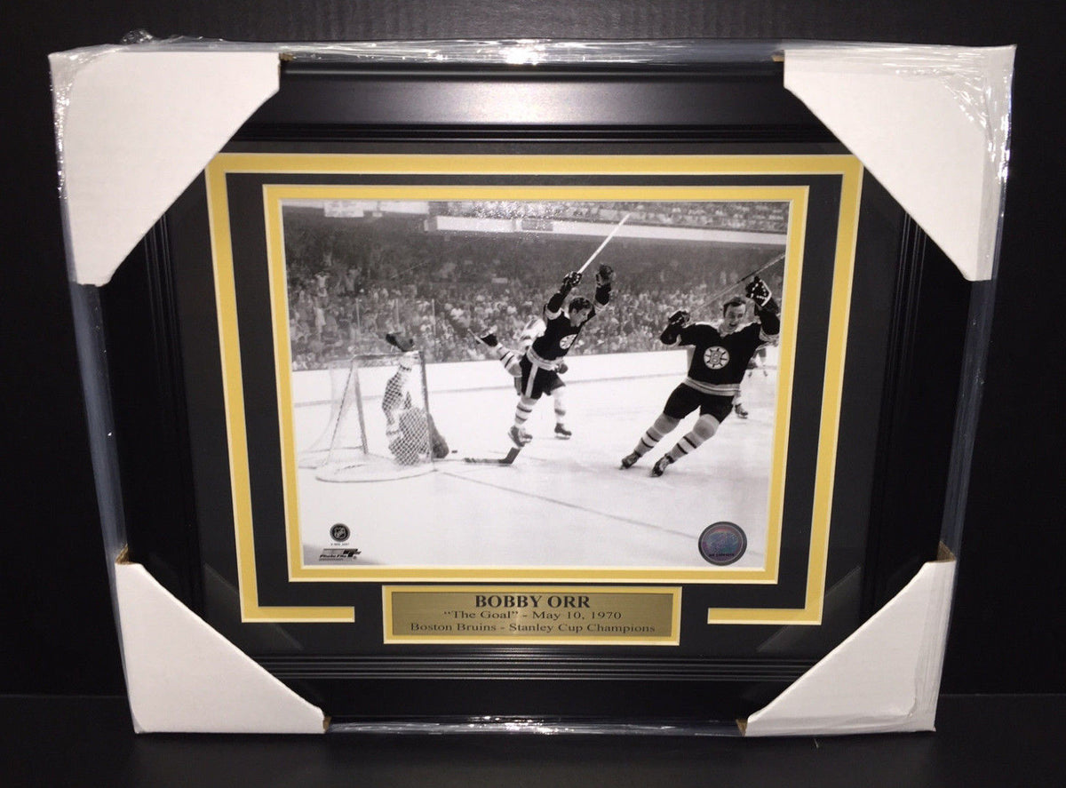 Bobby Orr the Goal 8x10 Framed Photo Boston Bruins 1970 Stanley Cup