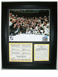 Boston Bruins 2011 Stanley Cup Champions Framed 11x14 Scorecard