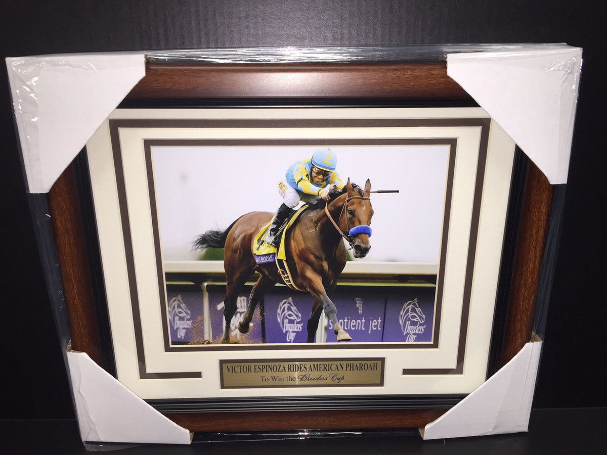 Breeders Cup Triple Crown American Pharoah Victor Espinoza Framed 8x10 Photo