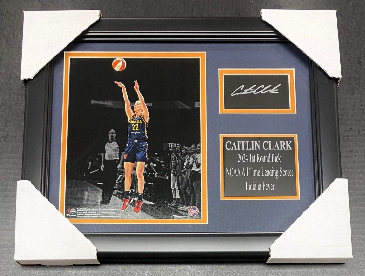 Caitlin Clark Laser Engraved Autographed Facsimile Plate Framed 8x10 Photo