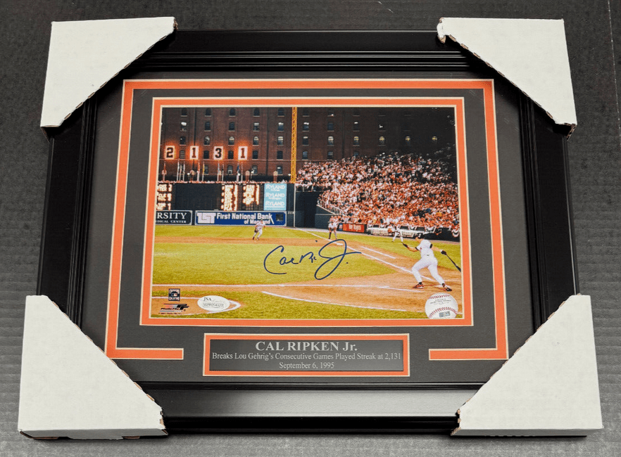 Cal Ripken Jr Autographed 2131 8x10 Photo Baltimore Orioles Framed