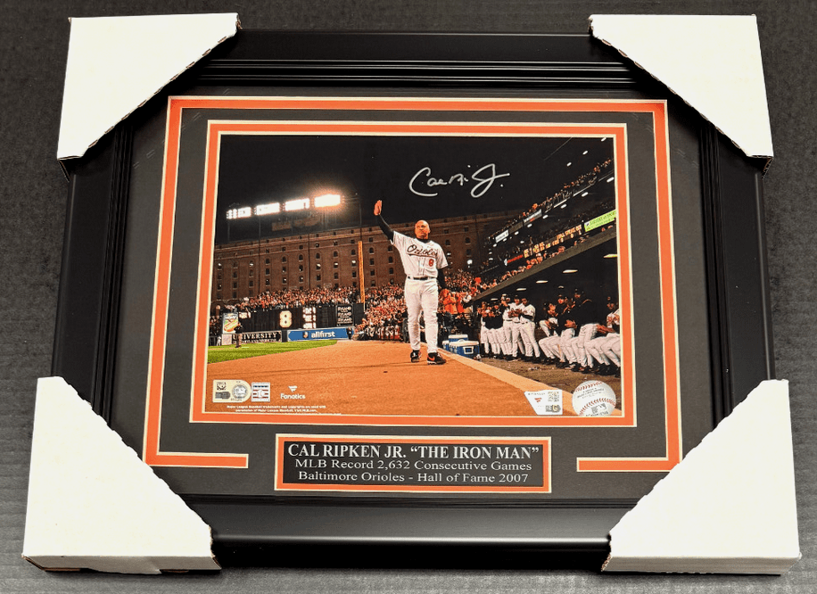 Cal Ripken Jr Autographed Final Game 8x10 Photo Baltimore Orioles Framed Fanatics