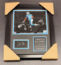 Christian McCaffrey Panthers Laser Engraved Autographed Plate Framed 8x10 Photo