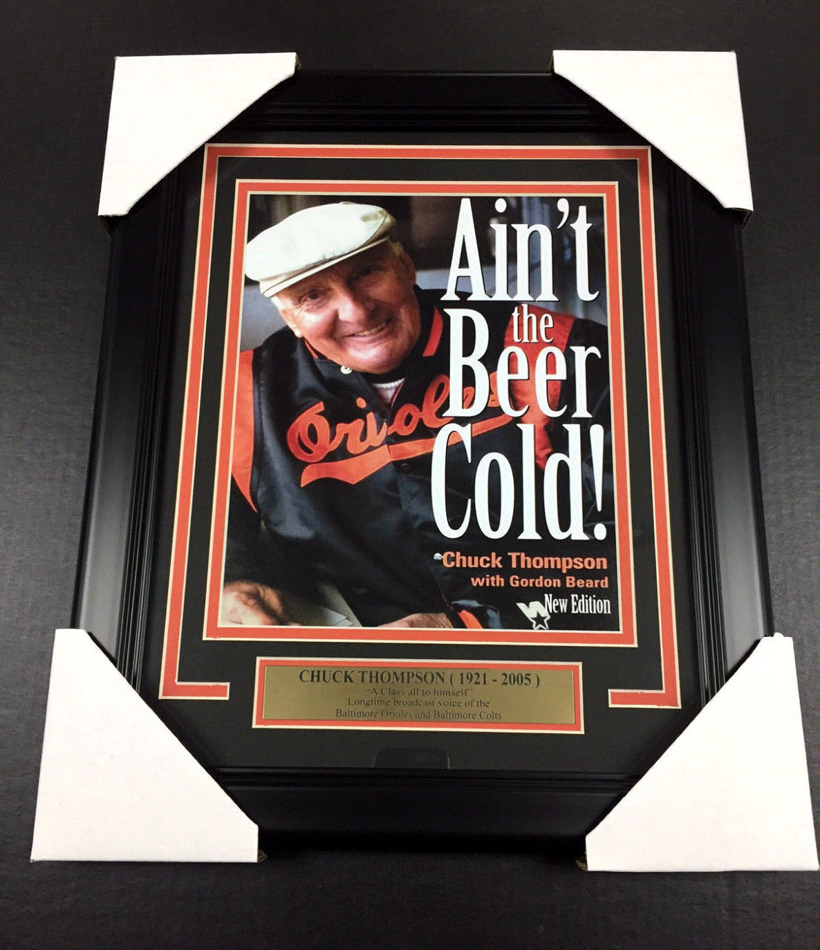 Chuck Thompson Ain't the Beer Cold Baltimore Orioles 8x10 Photo Framed