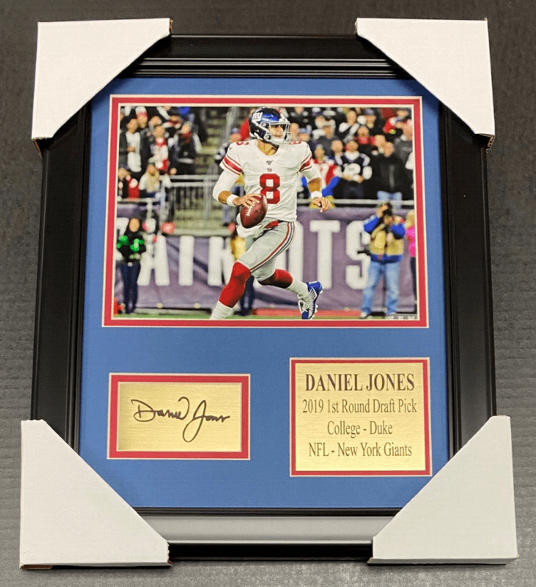 Daniel Jones New York Giants Autographed Facsimile Reprint Framed 8x10 Photo