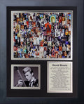 David Bowie Collage Album List Music Hall of Fame 1996 Framed 8x10 Photo