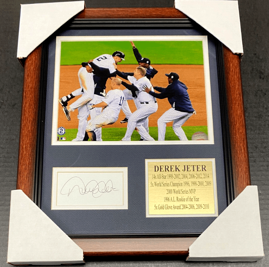 Derek Jeter Signature Facsimile Reprint Framed 8x10 Photo Yankees