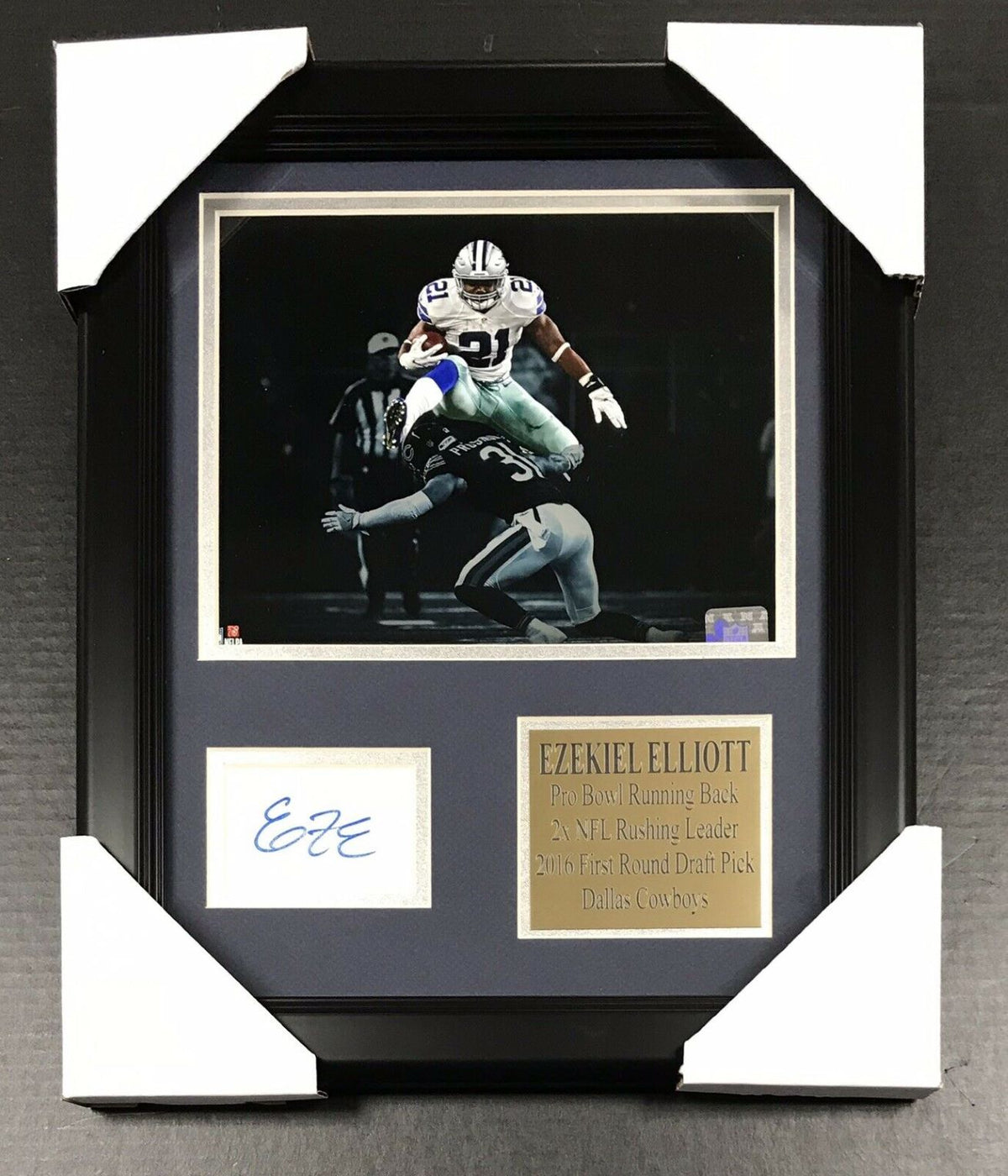 Ezekiel Elliott Dallas Cowboys Autographed Facsimile Reprint Framed 8x10 Photo