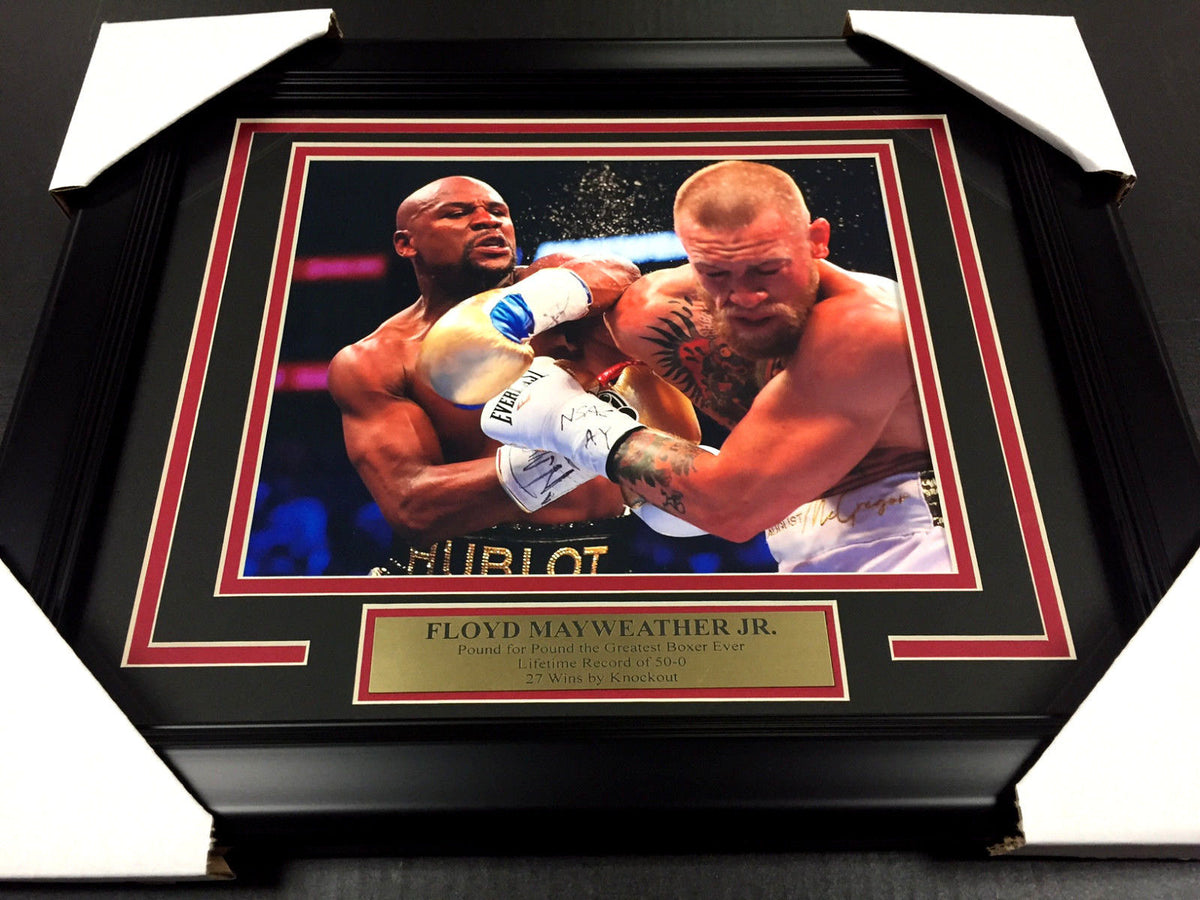Floyd Mayweather Jr Conor McGregor Boxing Framed 8x10 Photo #1