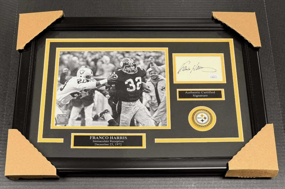 Franco Harris Immaculate Reception JSA Autographed Framed 8x10 Photo