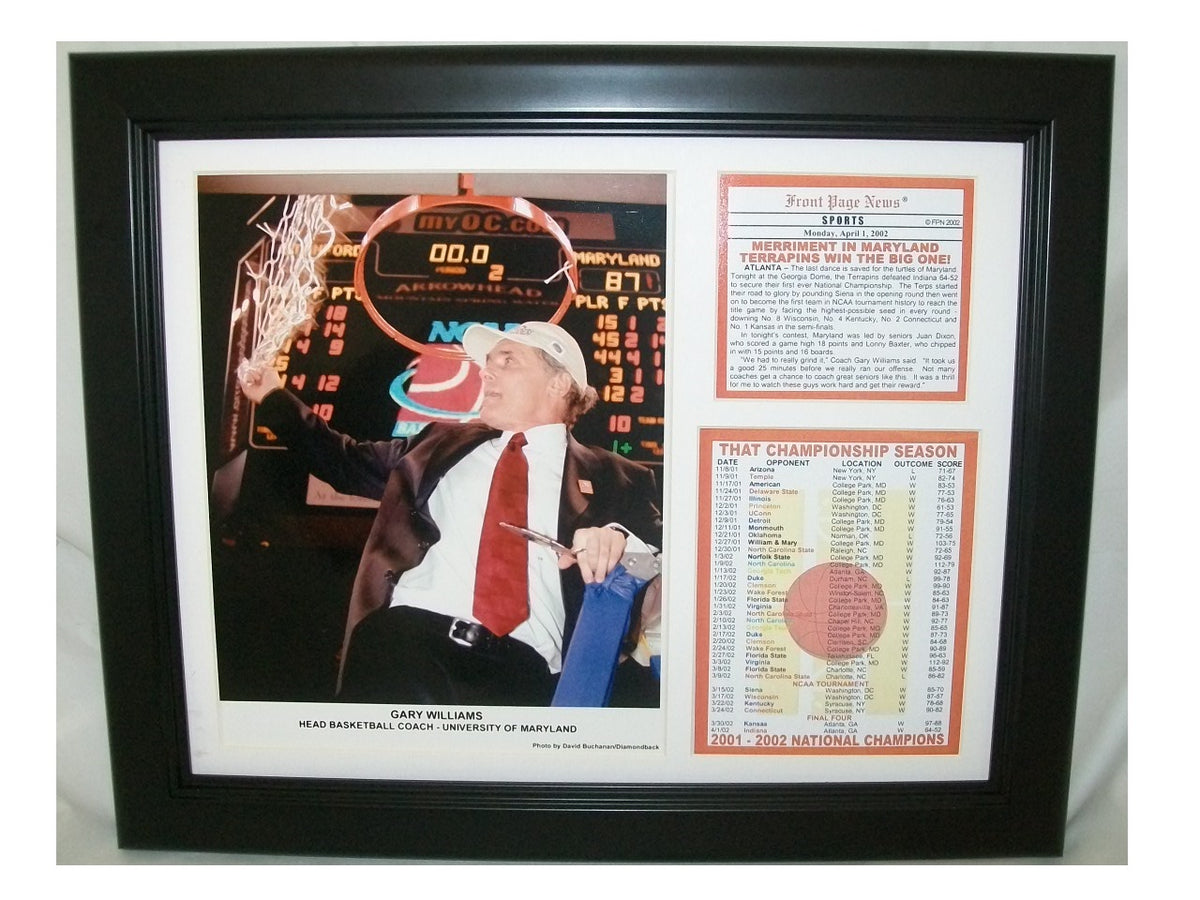 Gary Williams Maryland Terps NCAA Champions 11x14 Framed & Matted