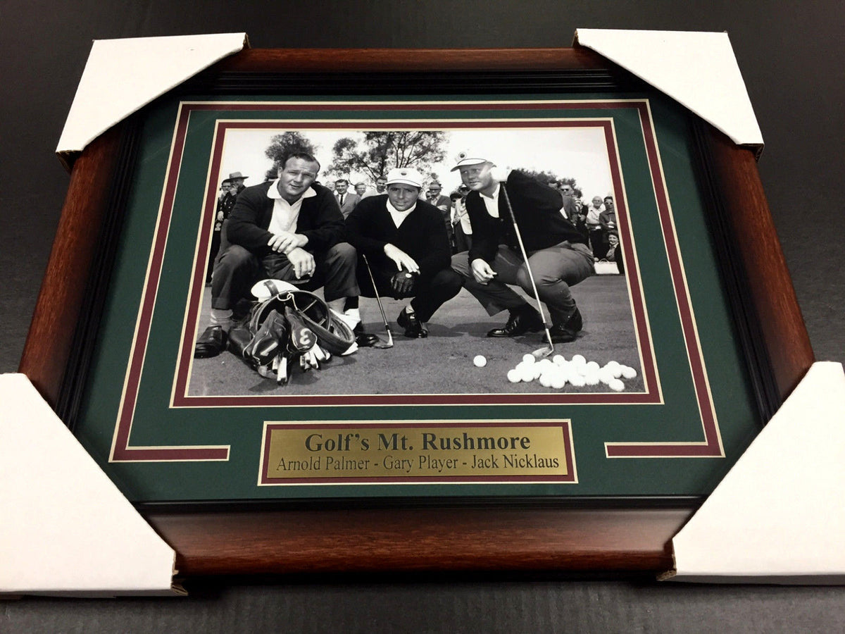 Golf's Mt. Rushmore Arnold Palmer Jack Nicklaus Gary Player 8x10 Photo Framed