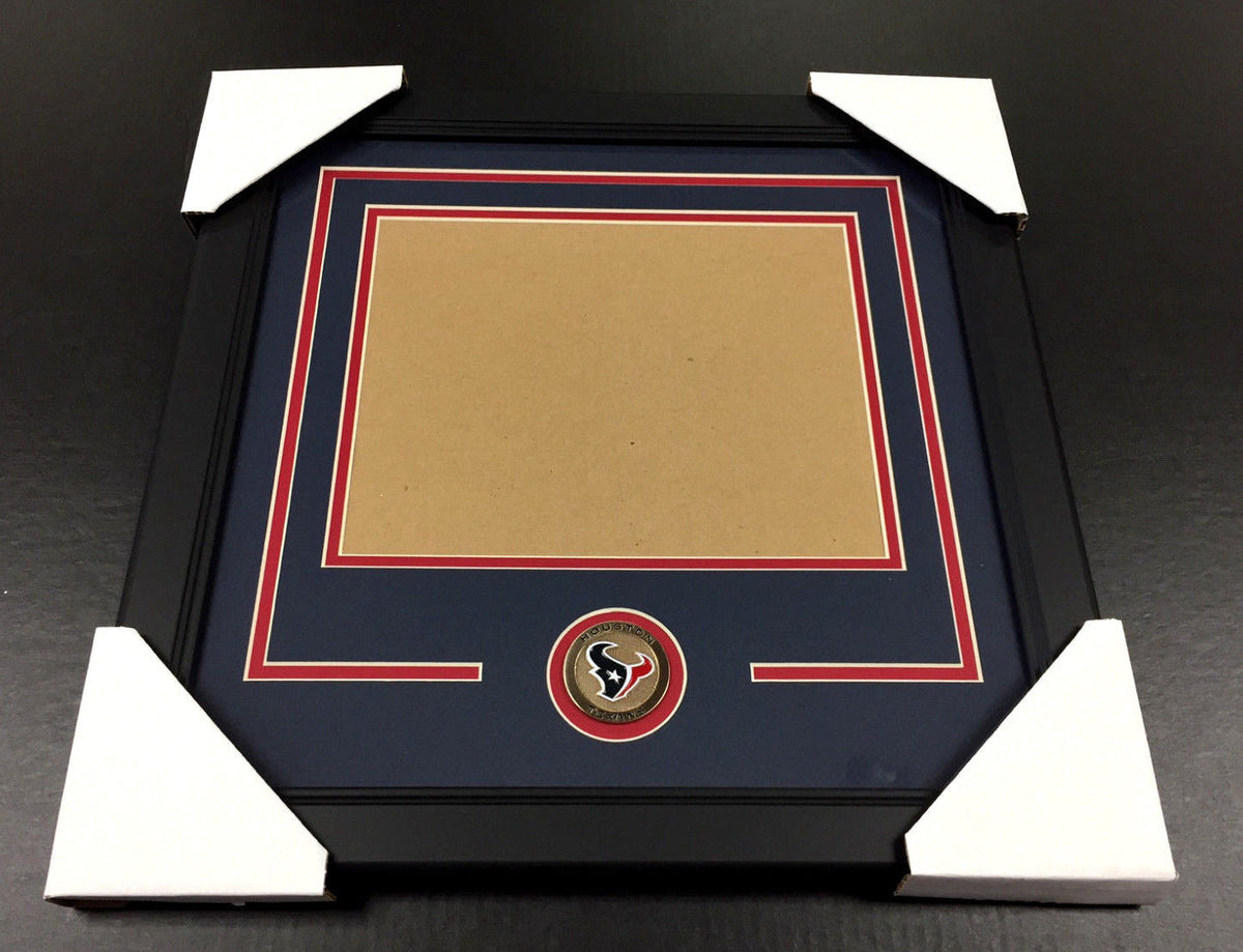 Houston Texans Medallion Frame Kit 8x10 Photo Double Mat Horizontal