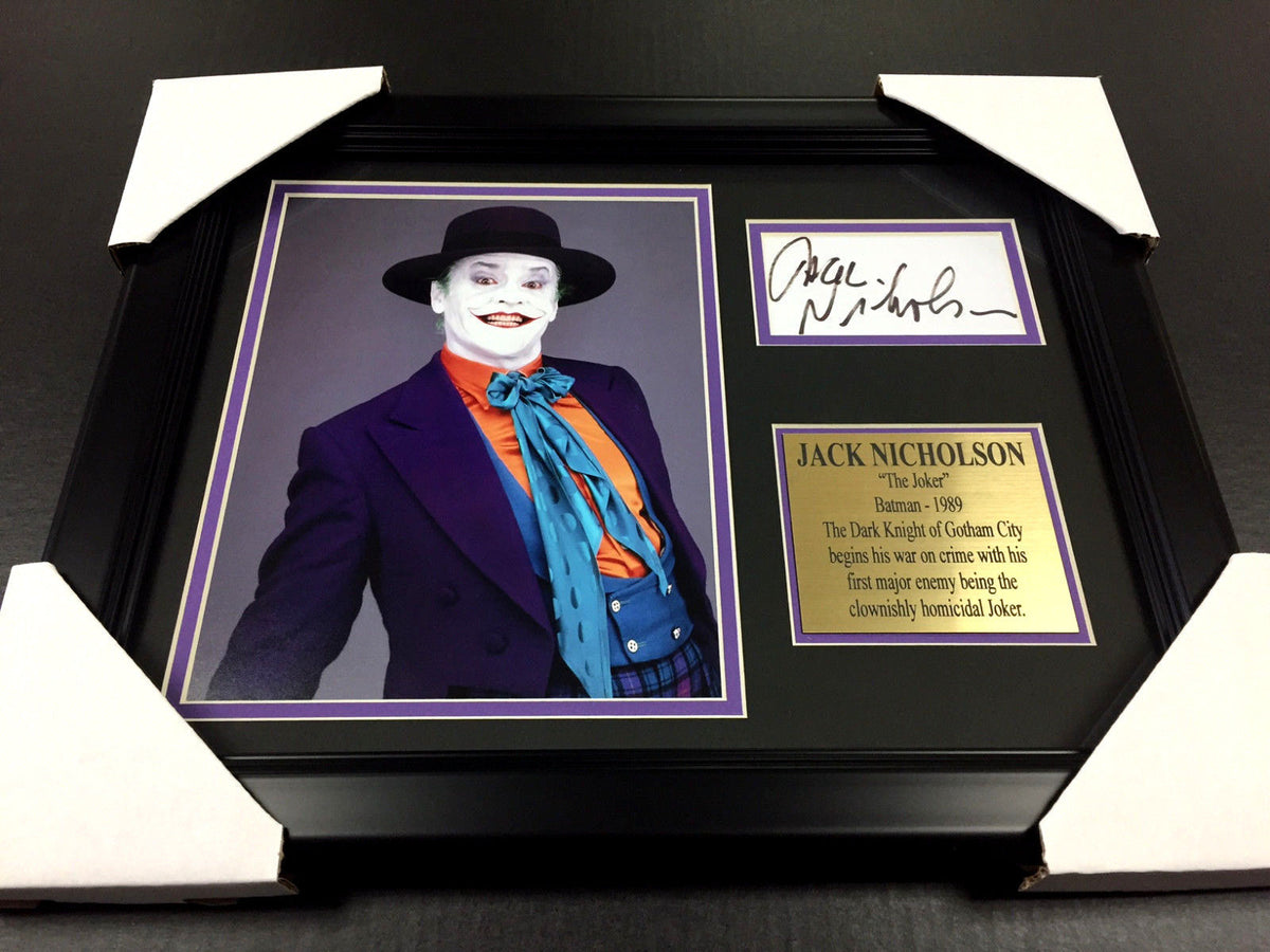 Jack Nicholson the Joker Autographed Reprint Framed 8x10 Photo