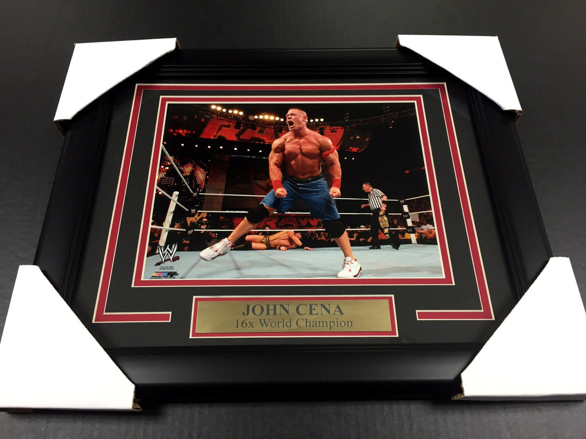 John Cena Heavyweight Champion WWE WWF Photofile 8x10 Photo Framed