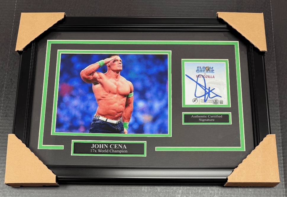 John Cena Autographed Book Cut with 8x10 Photo