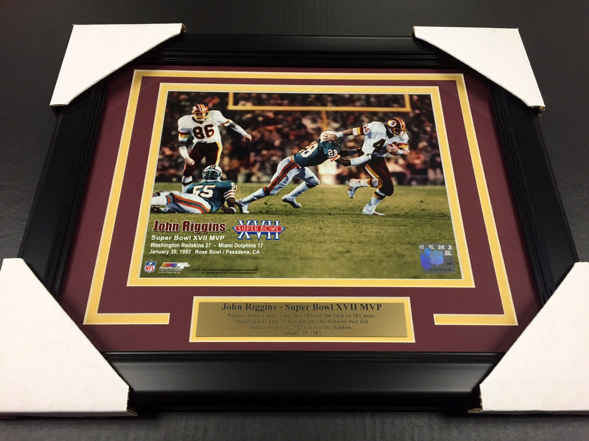 John Riggins Super Bowl XVII 8x10 Photo Framed Washington Redskins