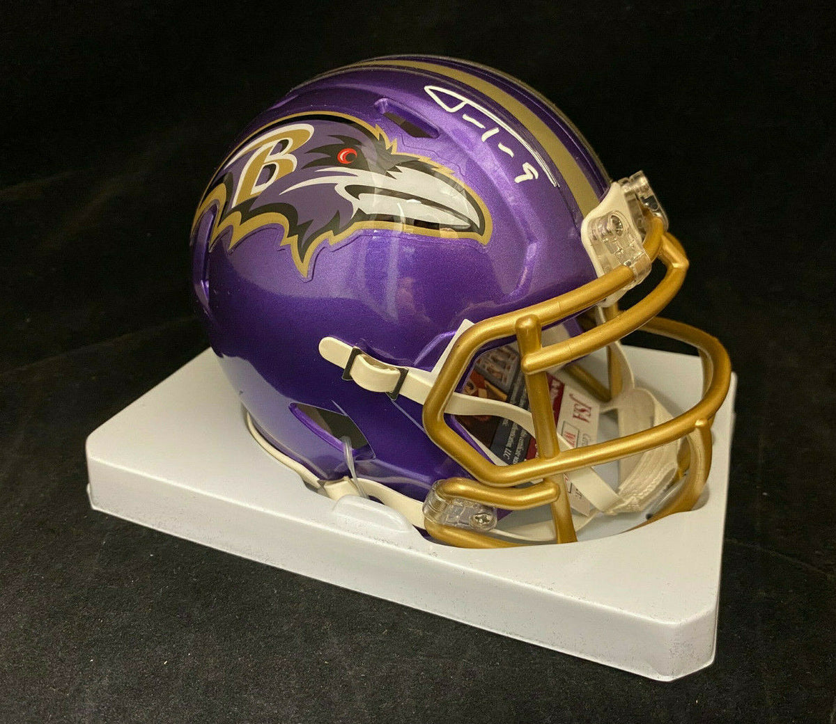 Justin Tucker Baltimore Ravens Autographed Signed Flash Mini Helmet