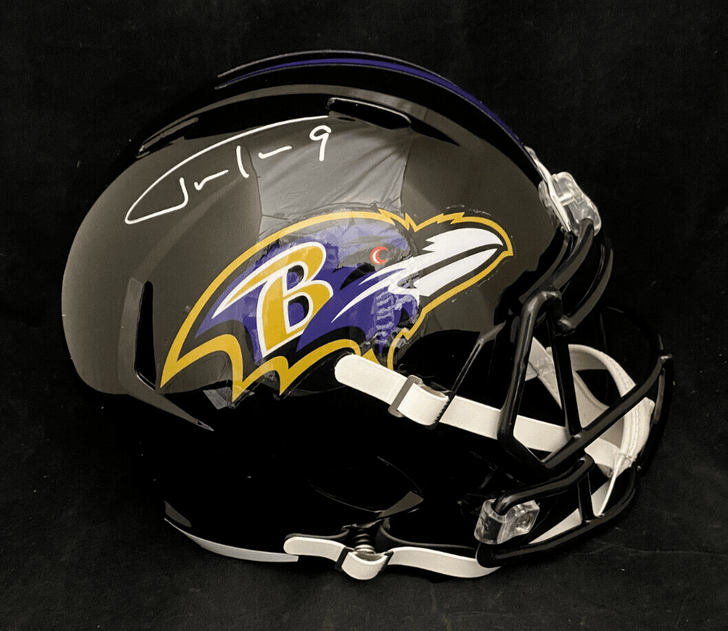 Justin Tucker Baltimore Ravens Autographed Full Size Speed Helmet