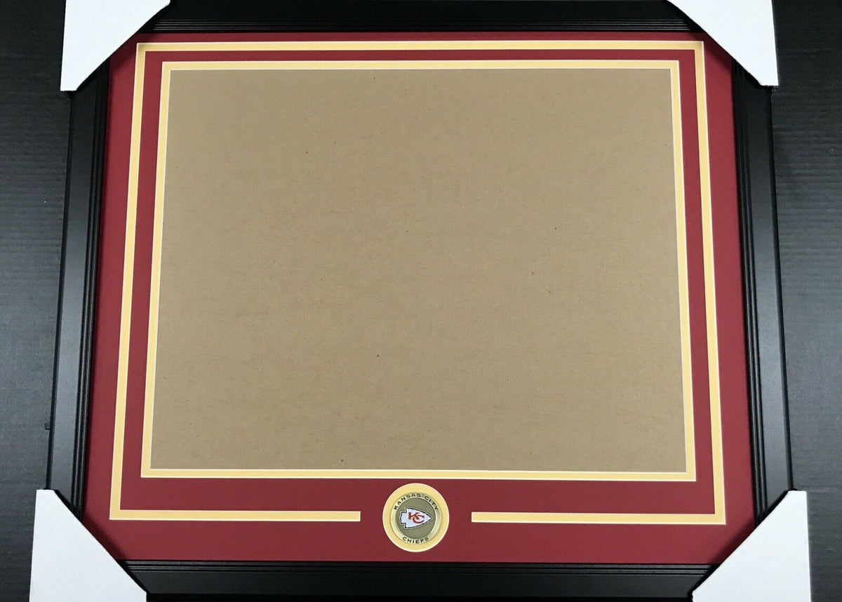 Kansas City Chiefs Medallion Frame Kit Double Mat Horizontal 16x20 Photo
