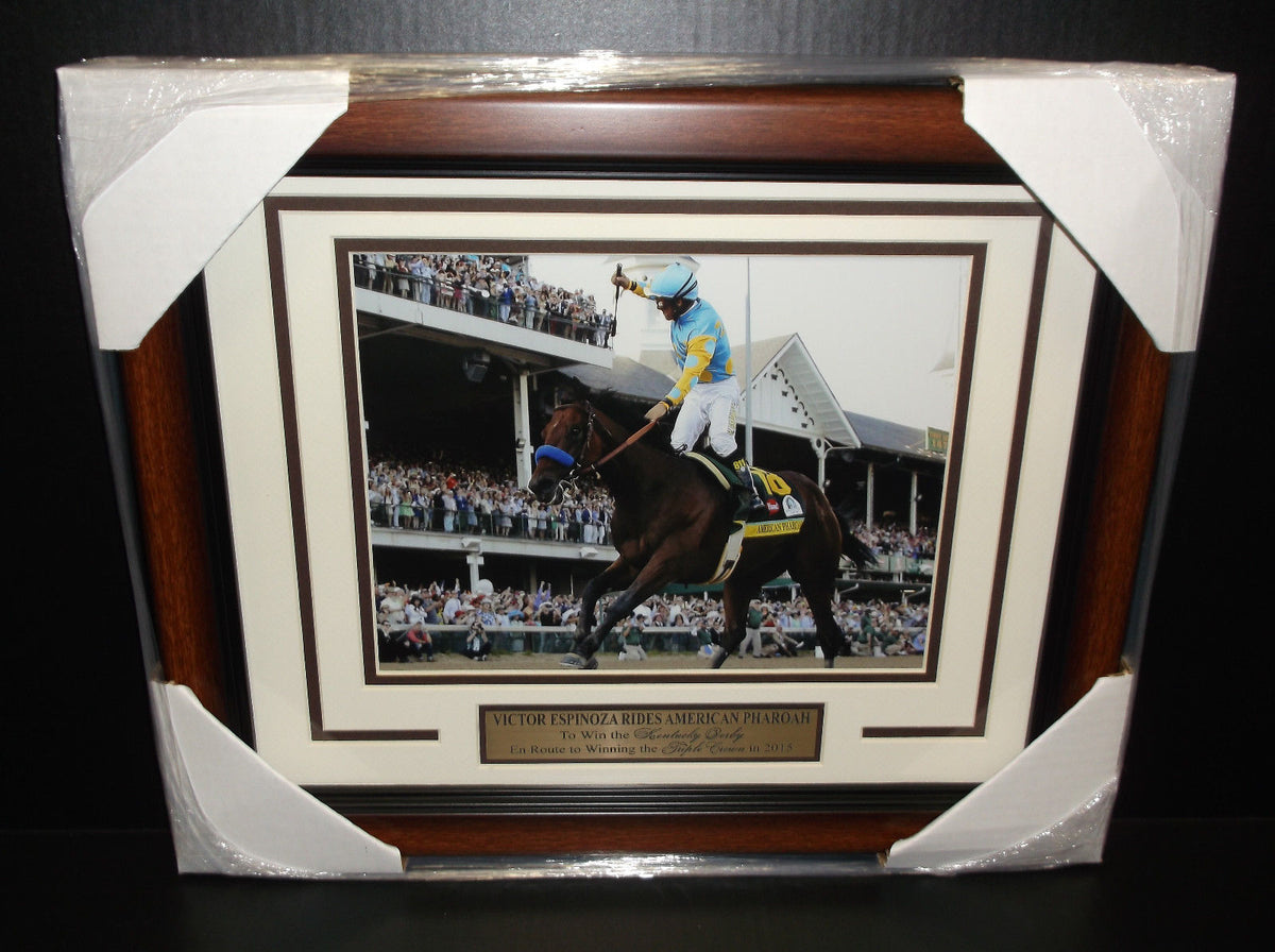 American Pharoah Kentucky Derby Triple Crown Victor Espinoza Framed 8x10 Photo