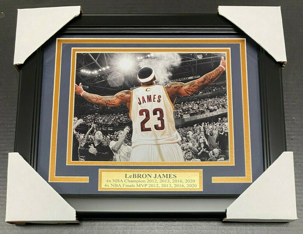 LeBron James Cleveland Cavaliers Blowing Chalk Framed 8x10 Photo