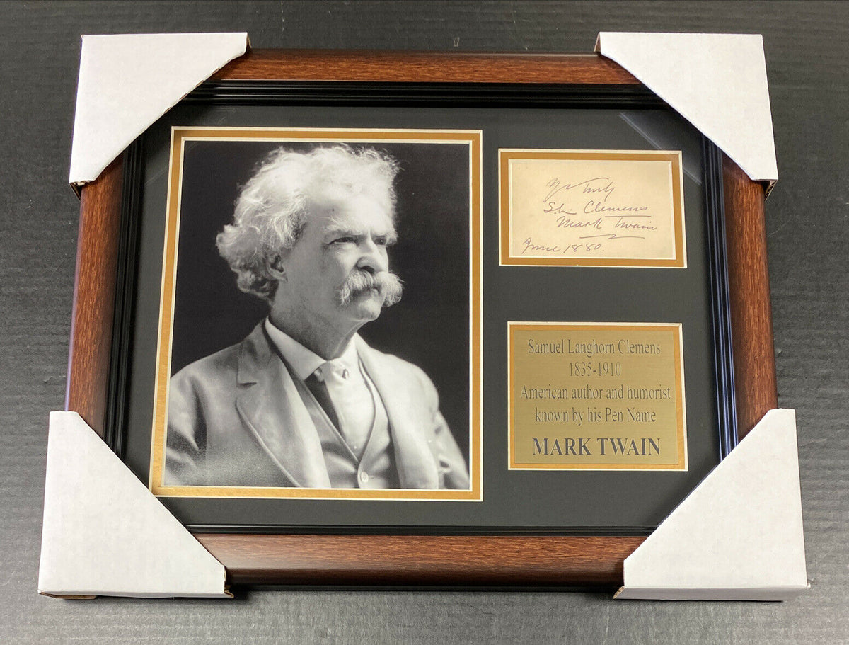 Mark Twain Autographed Facsimile Reprint Framed 8x10 Photo