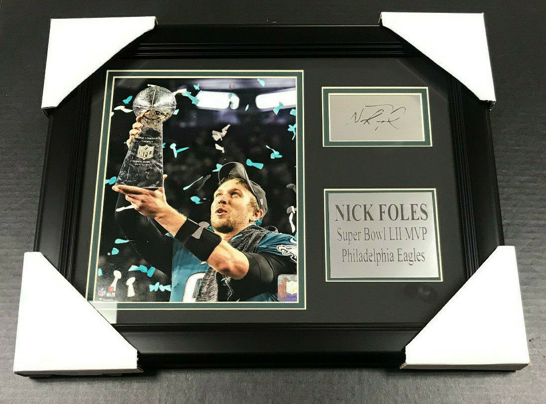Nick Foles Philadelphia Eagles SB Laser Autographed Reprint Framed 8x10 Photo