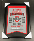 Ohio State Buckeyes 8X National Champions Framed Wool Banner Winning Streak