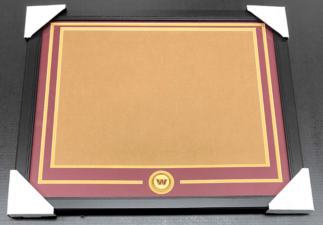 Washington Commanders Medallion Frame Kit 16x20 Photo Double Mat Horizontal