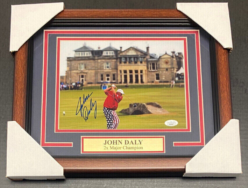 John Daly British Open Autographed 8x10 Framed Photo