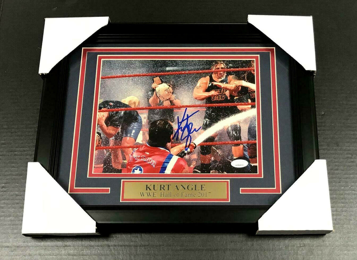 Kurt Angle WWE WWF Framed 8x10 Autographed Photo #3