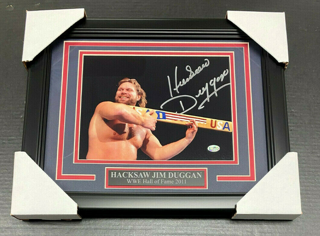 Hacksaw Jim Duggan Autographed 8x10 Photo Framed