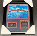Michael Phelps 23 Gold Laser Engraved Autographed Plate Framed 8x10 Photo