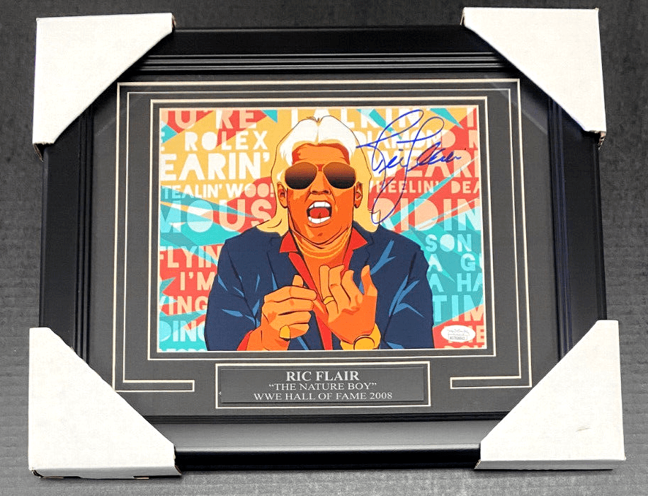 Ric Flair Autographed 8x10 Photo Framed JSA Animated the Nature Boy