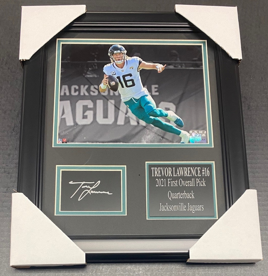 Trevor Lawrence Jacksonville Jaguars Facsimile Laser Autographed Framed 8x10 Photo